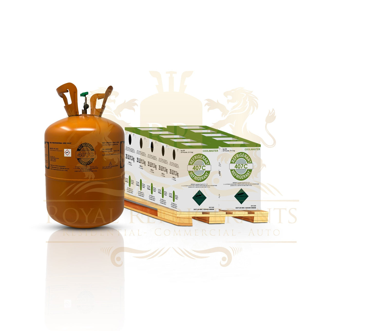 R-407C Réfrigérant – 25 lb / 11,3 kg – Neuf & Scellé