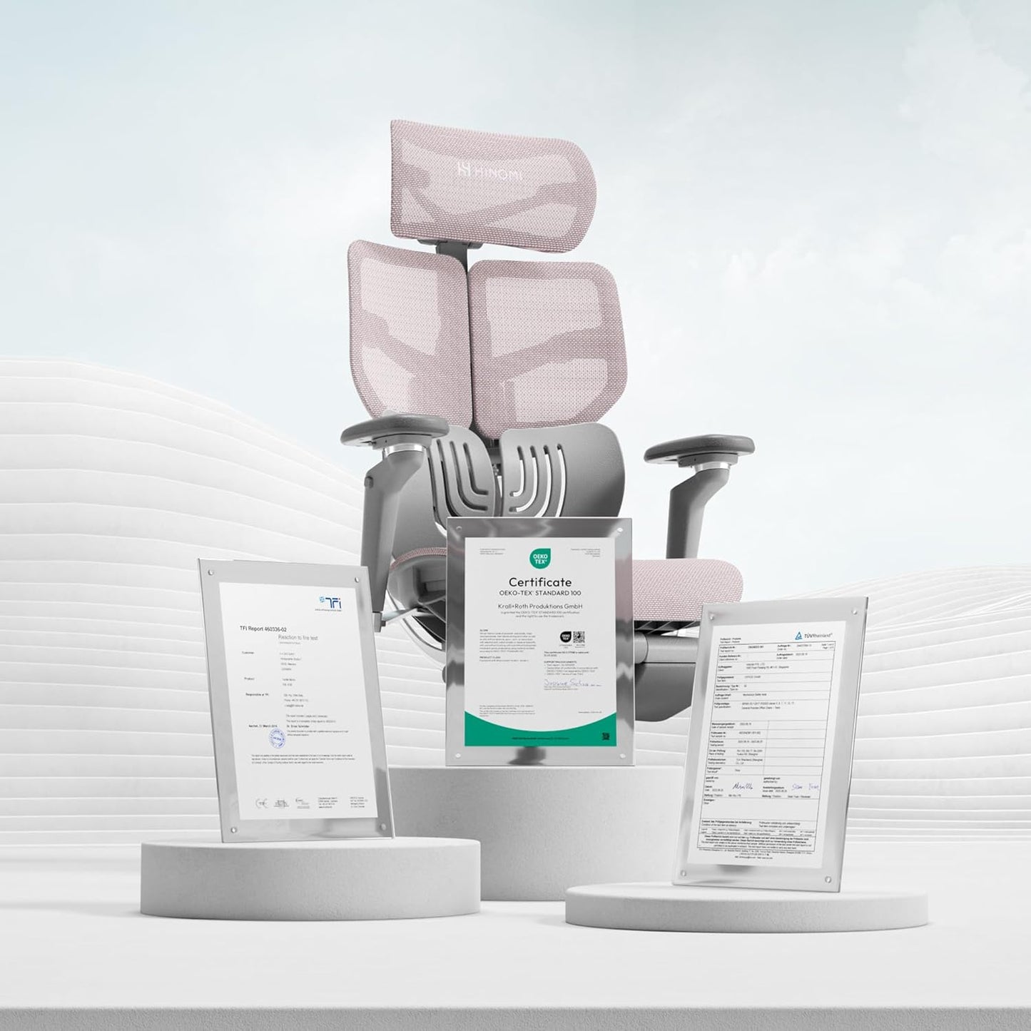 HINOMI X1 – Chaise Ergonomique Haut Dossier avec Repose-Jambes & Accoudoirs 6D (Gris)